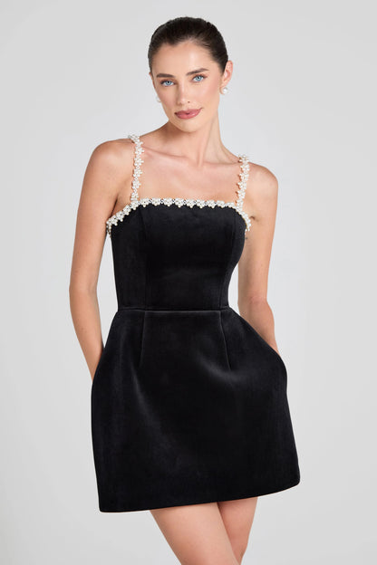 Em Velvet Black Dress
