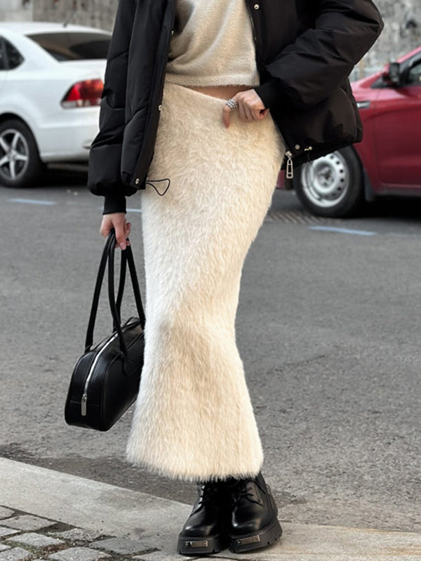 Knitted Wool Maxi Skirt