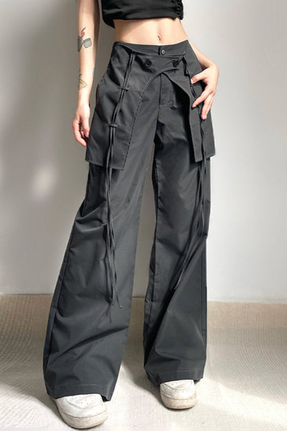 Loose Fit Drawstring Cargo Pant