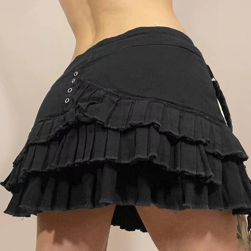 Gothic Street Low Rise Short Skirt