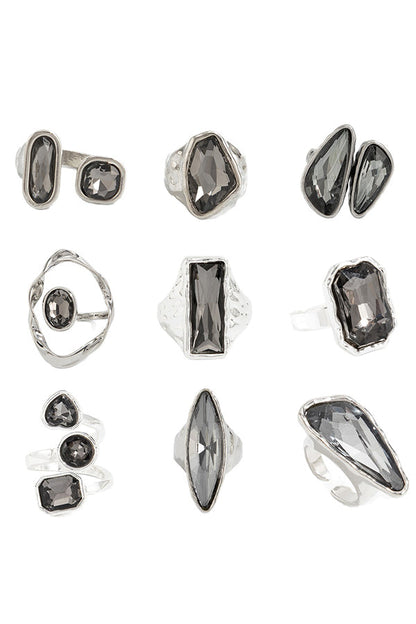 Geometric Square Metal-style Ring