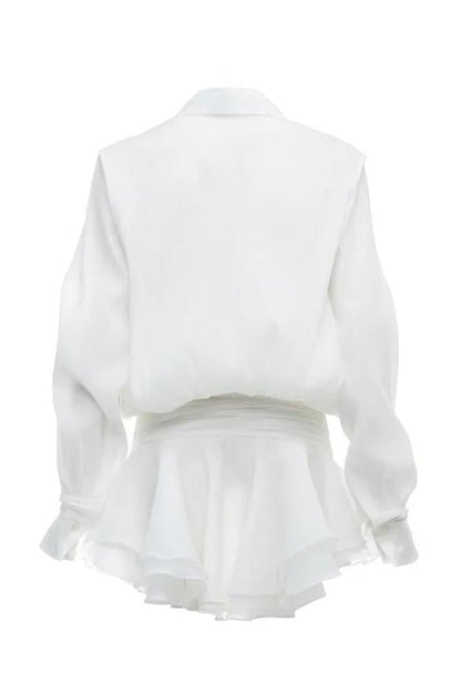 Vestido camisero mini de gasa Felicia