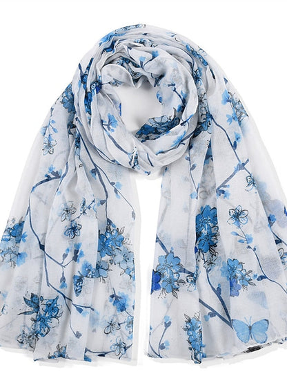New Women Spring Summer Fashion Voile Scarf Long Shawl Beach Headband Bandanna Wrap Muffler Soft Hijab for Women