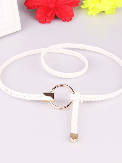 Belt PU Green White Black Gray Pink Skinny Belt Outdoor Dailywear Daily Holiday Pure Color / Spring / Summer / Fall / Winter / Coffee for Women