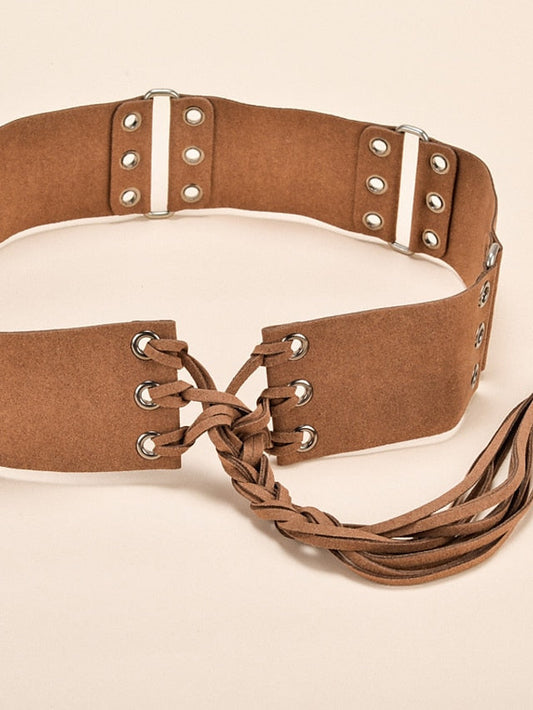 Belt Leather Black Khaki Brown Coffee Wide Belt Outdoor Street Daily Holiday Pure Color / Vintage / Spring / Summer / Fall / Winter for Women