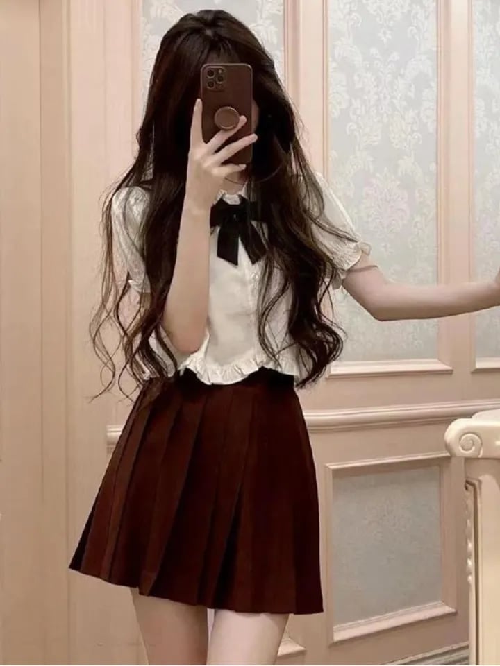 Sweet Peterpan Collar Ruffle Short Sleeve Blouse