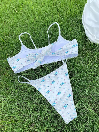 3PCS Floral Bikini Swimsuit Set