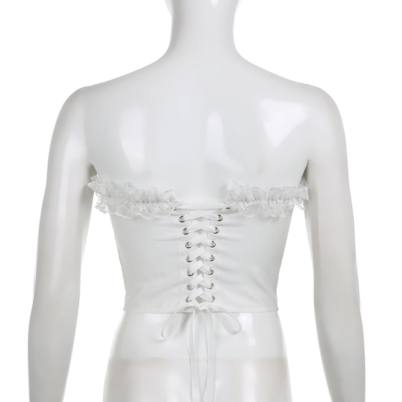 White Bustier Corset Top
