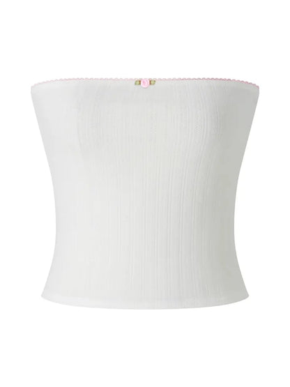 Rose Trim Tube Top