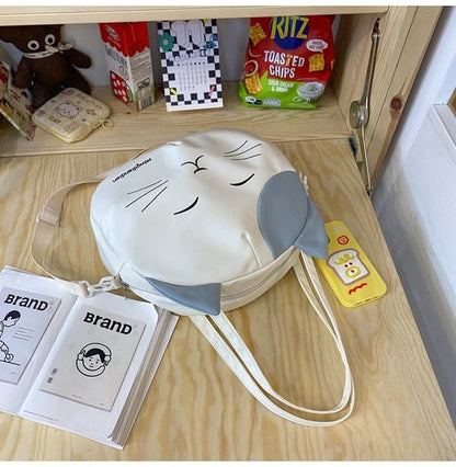 3D Cat Print Shoulder Bag