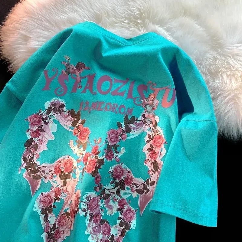 Butterfly Print Short Sleeve T-shirt