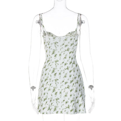 Floral Chiffon A-Line Mini Dress