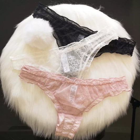 Sexy Cute Bunny Rabbit Pompom Tail Transparent Underwear Panties Lingerie Thong Aesthetic Casual Summer E-Girl Kawaii Korean Japanese Harajuku