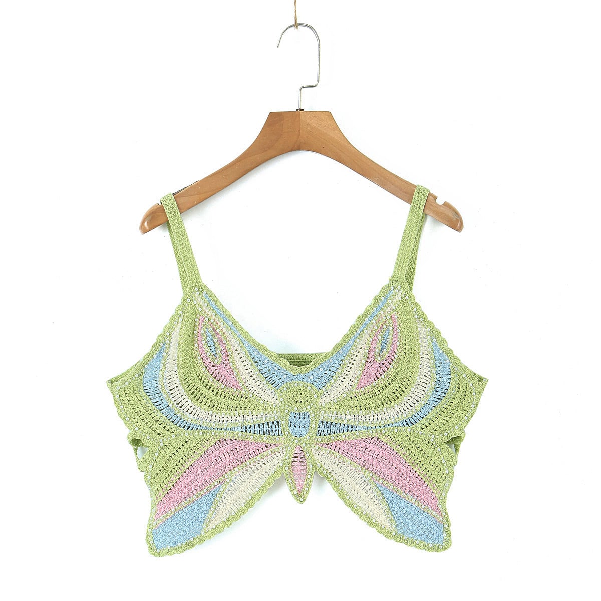 Butterfly Knit Crochet Top