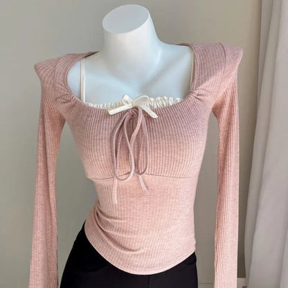 Sweet Bow Tie Crop Top