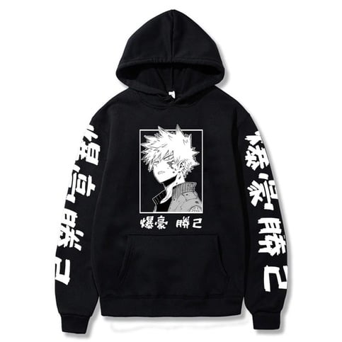 Japanese Anime Superhero Cartoon Print Hoodie