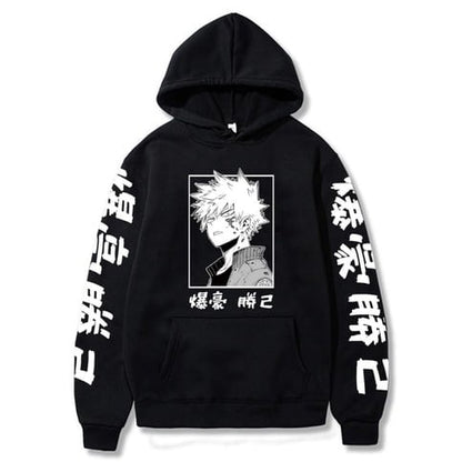 Japanese Anime Superhero Cartoon Print Hoodie