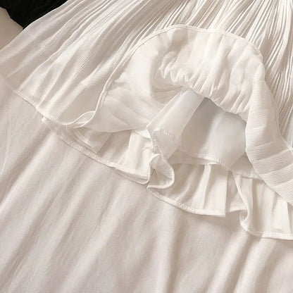 Chiffon Pleated Mini Skirt