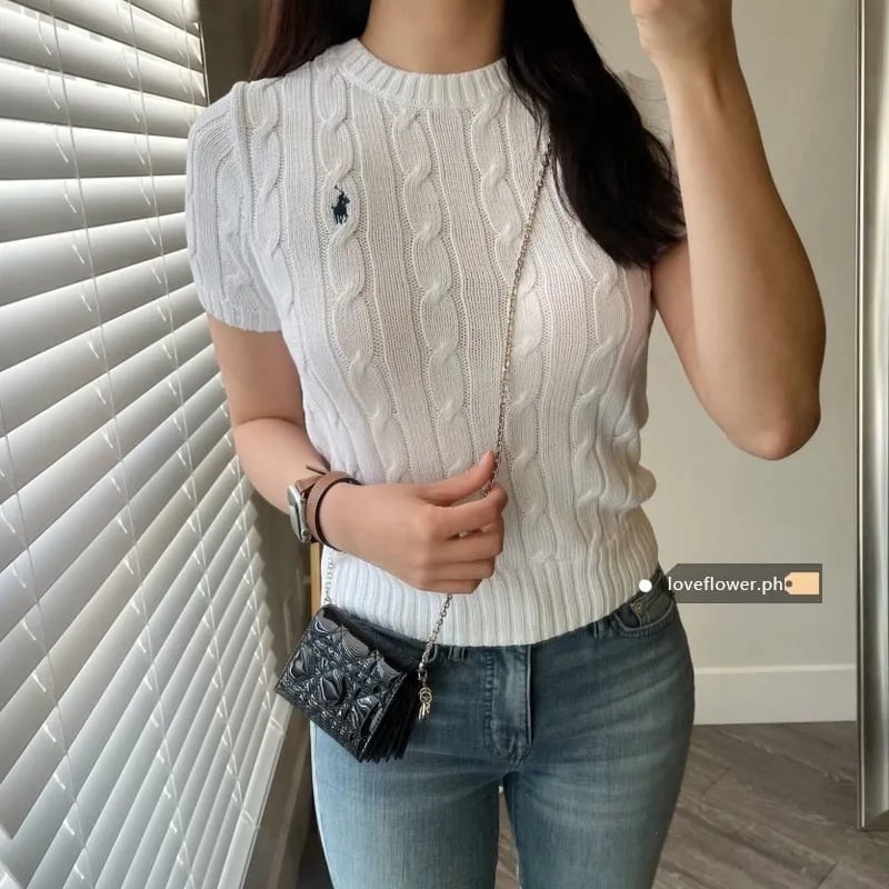 White Horse Embroidery Short Sleeve Shirt