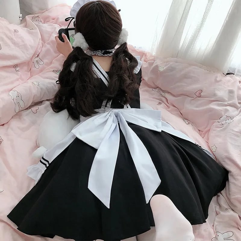 Japanese Maid Dress Costume Set