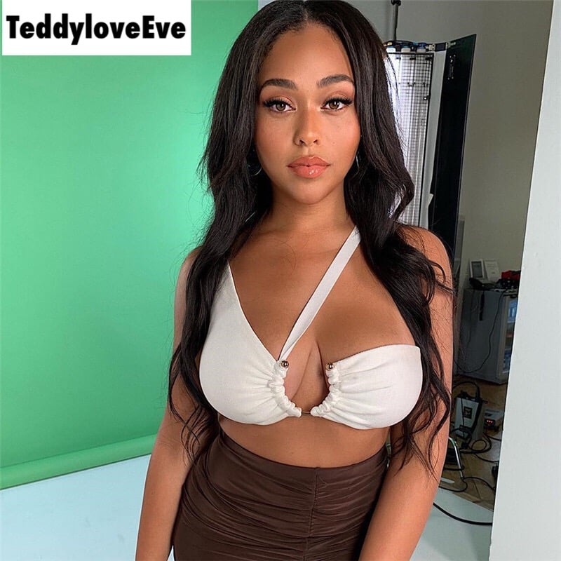 Cute Sexy Solid Color Metal Tube Strap Crop Top Camisole Shirt Tee T-shirt E-Girl Kawaii Korean Japanese Harajuku Chinese Retro Streetwear Aesthetic