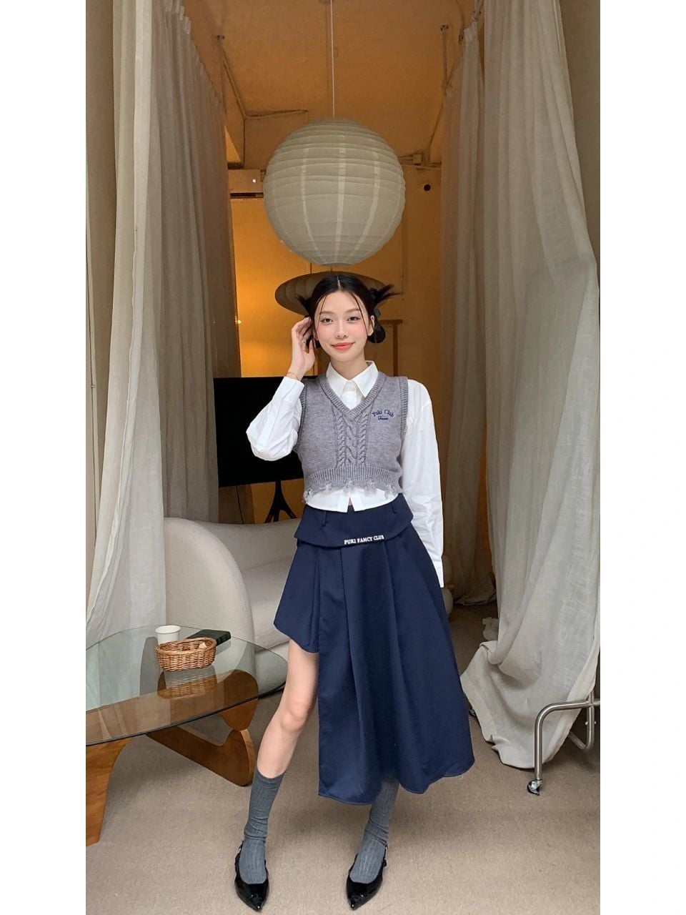 Vintage Grey Sweater Vest