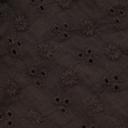 Brown Lace Patchwork Crop Top
