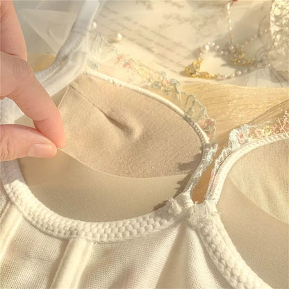 Floral Lace Embroidery Corset Top