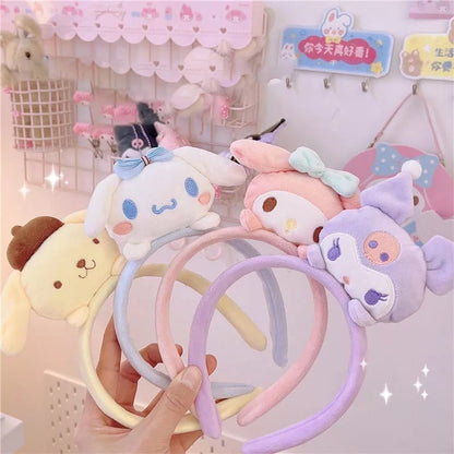 Cute Anime Cartoon Plush Doll Headband Hair Accessories