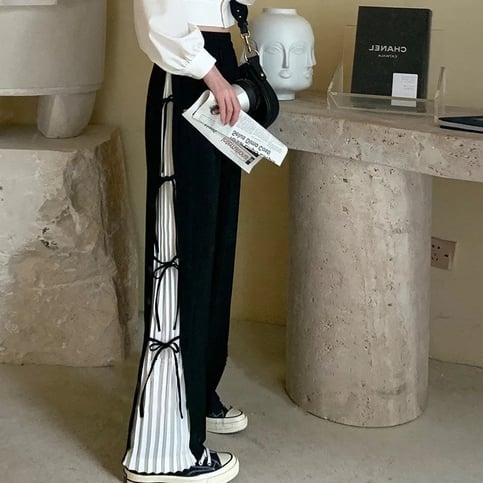 Chic Bowknot Wide Leg Pants