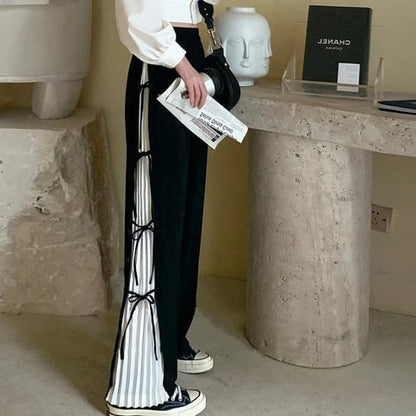 Chic Bowknot Wide Leg Pants