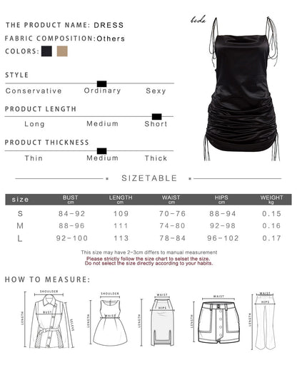 Cute Sexy Black Spaghetti Strap Backless Bodycon Dress Party Kawaii Korean Japanese Harajuku Chinese Retro Streetwear Aesthetic Fashion