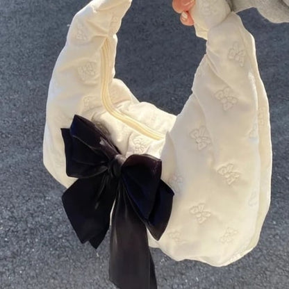 Butterfly Cotton Bow Handbag