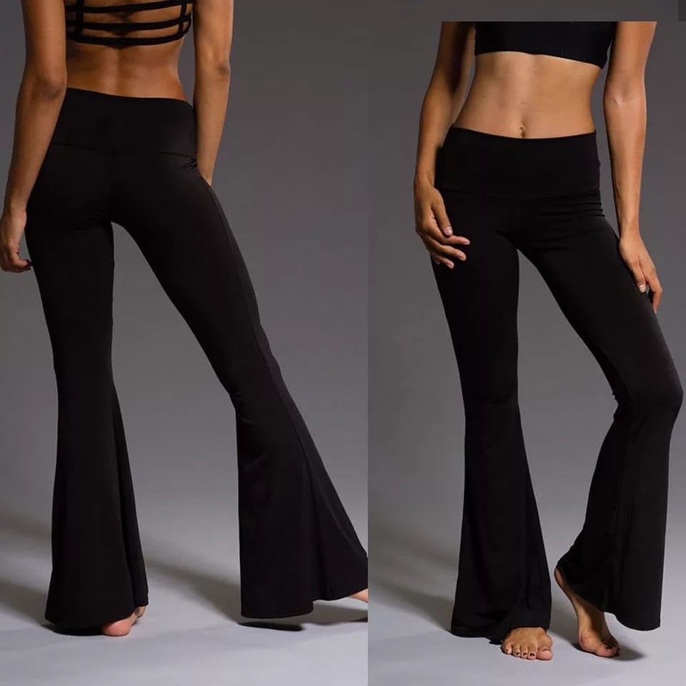 Cute Black Sexy Cut Out Pant Slim Sweat Hallow Out Flare Trousers Bell Bottoms E-Girl Kawaii Korean Japanese Harajuku Retro Streetwear