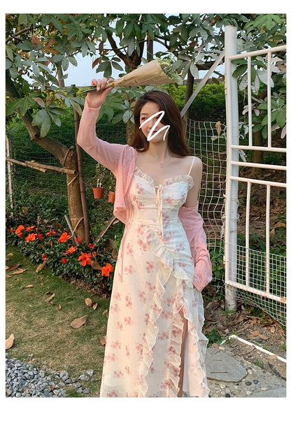 Vintage Floral Sleeveless Midi Dress