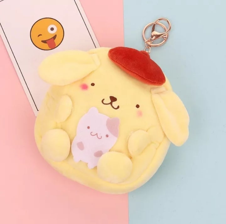 Cute Anime Japanese Plush Coin Purse Wallet Storage Bag Pendant