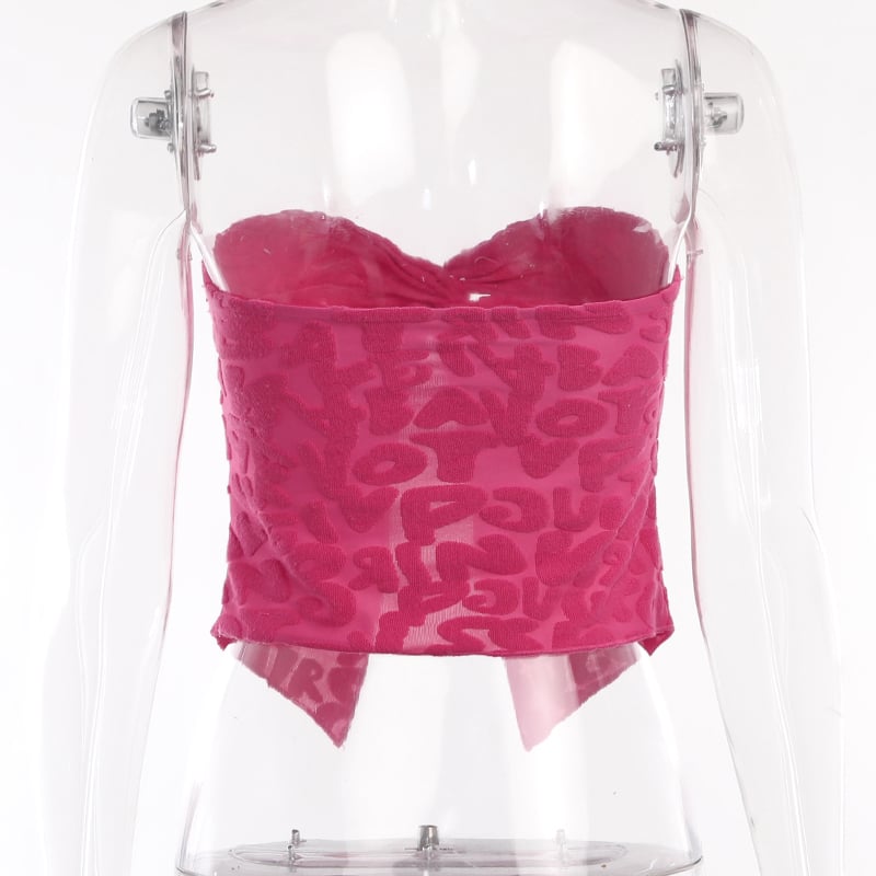 Pink Cropped Tube Top