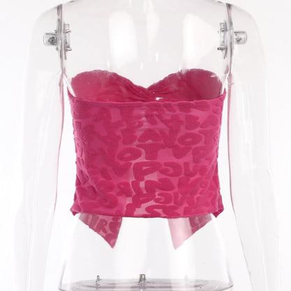 Pink Cropped Tube Top