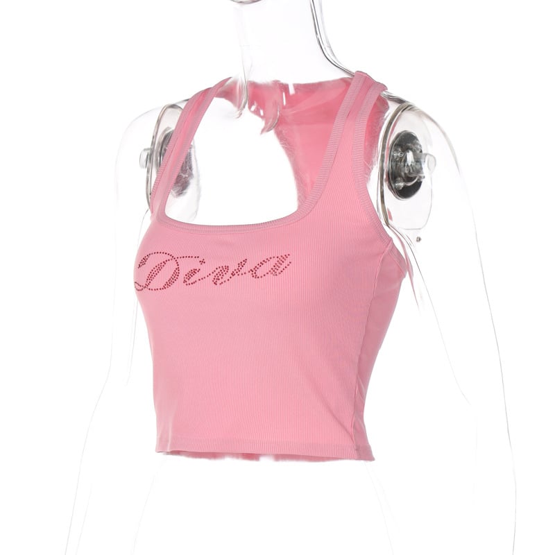Pink Diva Rhinestone Tank Top