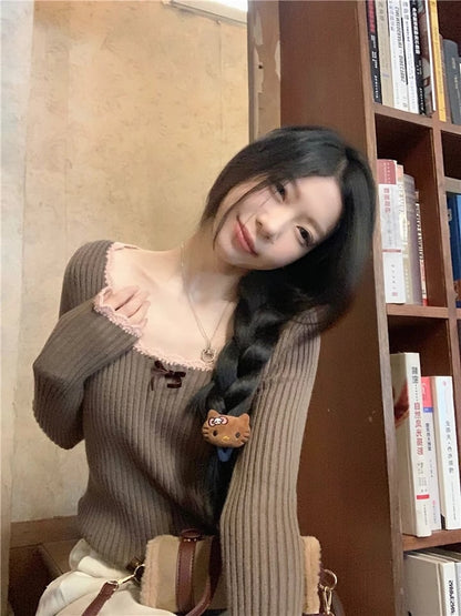 Lace Bow Sweater