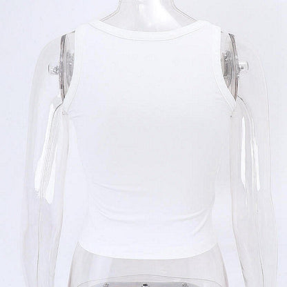 Cartoon Print Sleeveless Tank Top