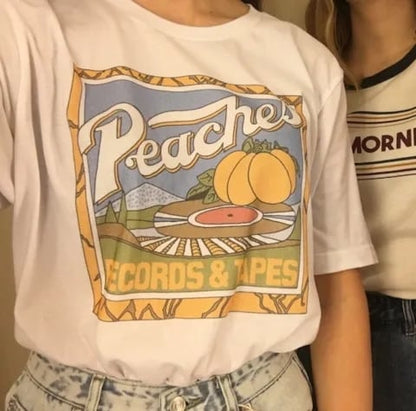 Peach Print Short Sleeve T-shirt