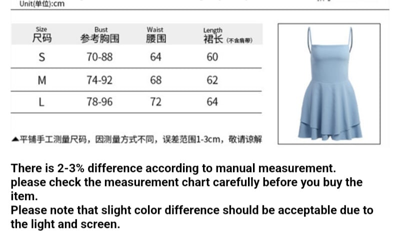 Blue Double Layer Backless Dress