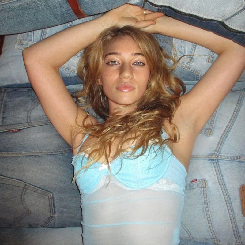 Blue Bow Mesh Patchwork Tank Top