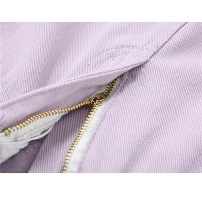 Cute Vintage Purple Baggy Loose Straight High Waisted Pants Wide Leg Denim Trousers Aesthetic Casual Summer E-Girl Kawaii Korean Japanese Harajuku