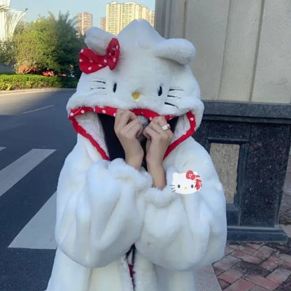 Kitty Cat Anime Fluffy Hoodie