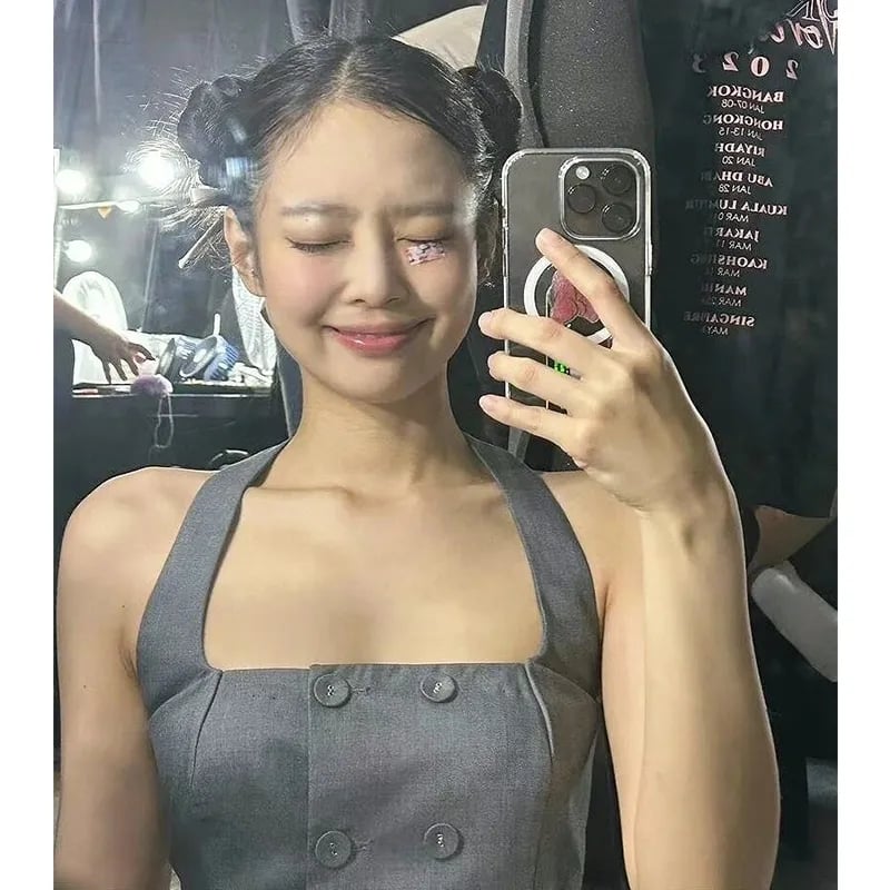 Grey Halter Button Down Vest Top