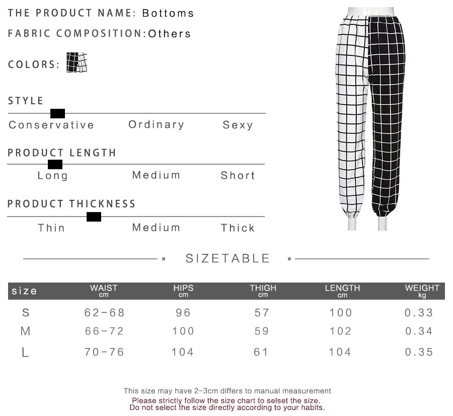Cute Contrast Cargo Pant Loose Waist Plaid Checkered Trouser Jogger E-Girl Kawaii Korean Japanese Harajuku Chinese Retro Streetwear Aesthetic