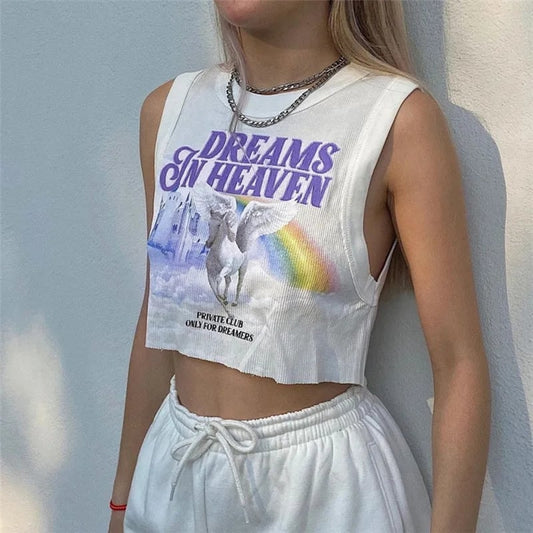 Unicorn Print Tank Top