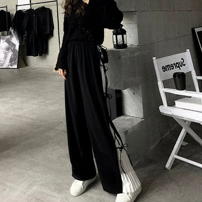 Chic Bowknot Wide Leg Pants